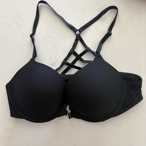 Victoria's Secret Black Strappy Back Push-Up Bra